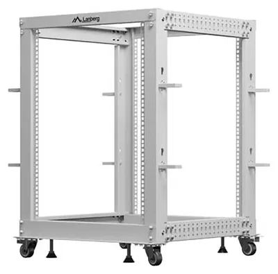 Imagen del producto de Estante Abierto De 19 Pulgadas, 15U, 600X600-1100 Mm, Ajustable, De Color Gris, Marca Lanberg