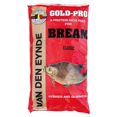 A bag of fishing bait with a picture of a bream fish on it.