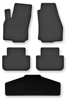 Zdjęcie produktu dla Dywaniki gumowe z tunelem do Fiat 500L 2012- (minivan) – 5 szt., czarne, dobierane – Wielganizator Semi-Universal