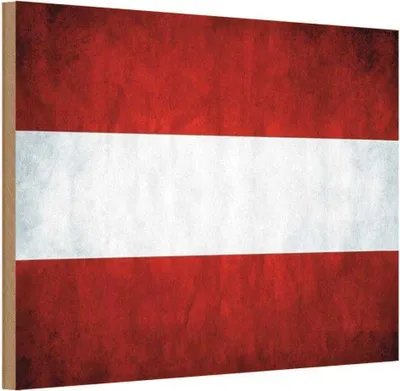 Produktbild von vianmo Holzschild 20x30 cm Österreich Fahne Flagge Wappen