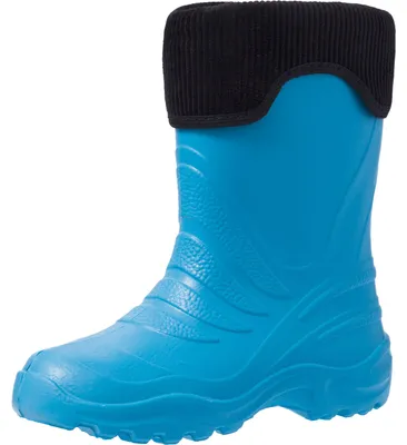 Produktbild von Ladeheid Kinder Mädchen Jungen federleichte Eva Thermo Gummistiefel gefüttert LA-861 (Türkis306c/Schwarz, 26/27)
