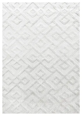Obrázek produktu pro Carpetsale24 Koberec do Obývacího Pokoje 3D Optika Vysoký Nízký Efekt Skandinávský Boho Design Elegantní Hebký Shaggy, Velikost: 120 cm kulatý