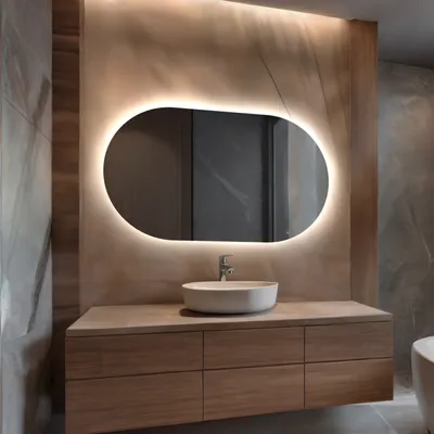 Obrázok produktu pre Kúpeľňové zrkadlo s osvetlením 120x80 cm Ariana - Horizontálne oválne zrkadlo s LED osvetlením - Studená biela 7000K - Kúpeľňové zrkadlo Svetelné zrkadlo