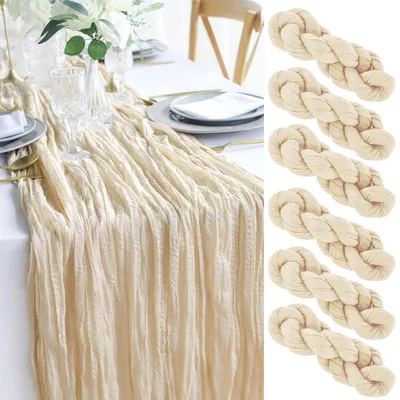 Produktbild von Tischläufer Käsetuch Beige 90 x 300 cm 6er-Pack