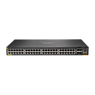 Obrázek produktu pro HPE Aruba Networking Aruba 6200F 48G Class4 PoE 4SFP+ 370W, Řízený, L3, Gigabit Ethernet (10/100/1000), Podpora napájení po Ethernetu (PoE), Instalace do racku, 1U
