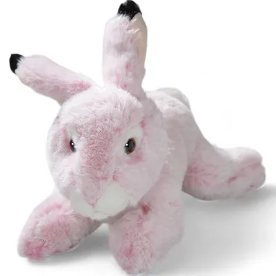 Produktbild von Carl Dick Hase liegend rosa, ca. 20cm, 25cm ausgestreckt 3457002 Kuscheltier, Plüschtier, Stofftier