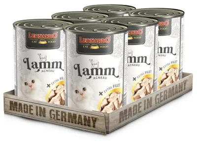 Produktbild von LEONARDO Lamm + extra Filet, 6x400 g - Katzenfutter Nassfutter Katze
