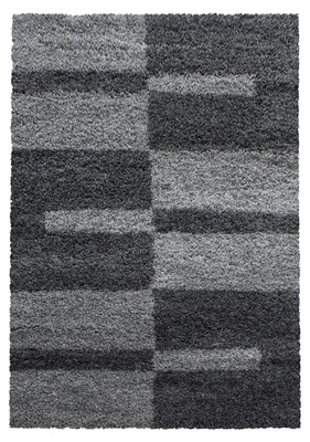 Produktbild von Hochflor Teppich Gianna rechteckig, Farbe: Grau, Größe:140x200 cm