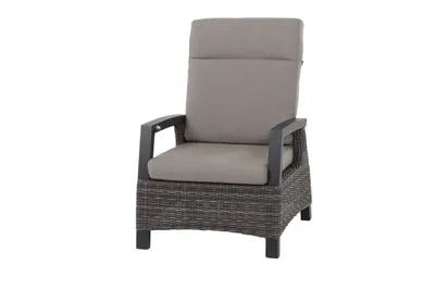 Produktbild von Siena Garden Loungesessel CORIDO, Aluminium Anthrazit / Gardino-Geflecht Charcoal Grey / Kissen 100 % Polypropylen Taupe meliert
