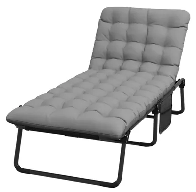 Productafbeelding van Opvouwbaar campingbed met verstelbare hoofdkussen, met twee kleuren matras