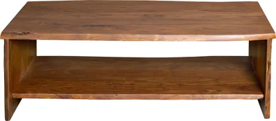 Produktbild von Couchtisch mit Ablage Akazie massiv 120 x 60 x 40 cm nussbaumfarben DAHLIA