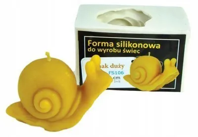 Produktbild von Łysoń Silikonform Große Schnecke Kerzenguss