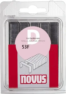 Zdjęcie produktu dla Zszywka z drutu płaskiego D typ 53 F Zszywka w.11.3mm 6mm 1.25mm 1200 szt. NOVUS