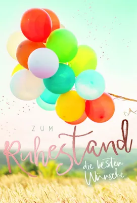 Produktbild von Ruhestand - Glückwunschkarte im Format 11,5 x 17 cm mit Umschlag