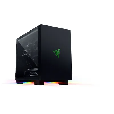 Produktbild von Razer Tomahawk, Midi Tower, PC, Schwarz, Mini-DTX, Mini-ITX, SPCC, Stahl, Gehärtetes Glas, Gaming
