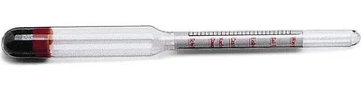 Produktbild von F. DICK Lakeprüfer, 0-25%, 19 cm, 9000319 – Edelstahl-Glas-Prüfer zum Messen von Salzlake bei Fleisch und Wurst. Robust und präzise