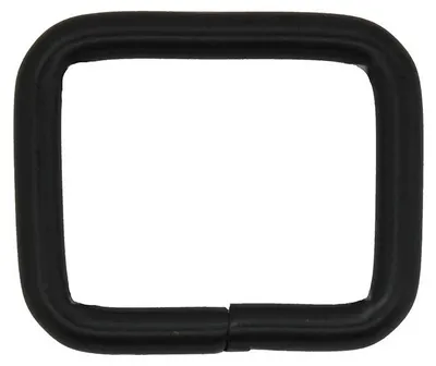 10 Vierkantringe Rahmen Durchzug Metall schwarz 33 (25) x 28 x 4 mm