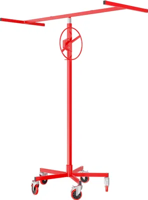 Produktbild von Wiltec Plattenheber bis max. 68 kg, Höhe 196-330 cm, Montagehilfe für Trockenbau, Paneelheber mit 5 Rädern mit Feststellbremse