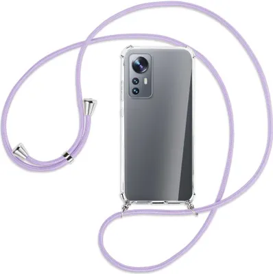 Produktbild von Handykette Backcover-Schutzhülle mit Band (Metall silberfarben) für Xiaomi 12 - violett