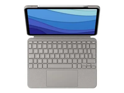 Zdjęcie produktu dla Logitech Combo Touch, AZERTY, Francuski, Panel dotykowy, 1,8 cm, 1 mm, Apple