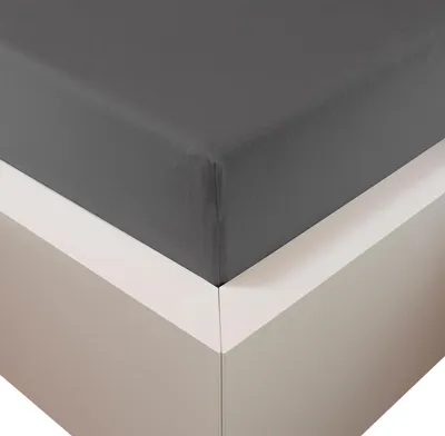 Produktbild von Traumschloss Premium Plus Edel-Jersey Spannbettlaken 90-120 x 200-220 cm anthrazit 260g/m², 47,5% Mako Baumwolle, 47,5% Lyocell, 5% Elasthan