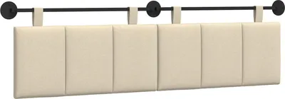 Image de vidaXL Tête de lit suspendue en tissu crème