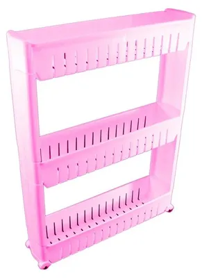 Imagen del producto de APT AG38T: Armario con ruedas, 3 estantes, color rosa