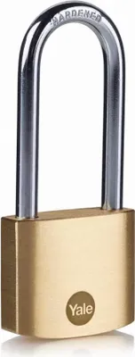 Produktbild von Yale Vorhängeschloss mit Schlüssel, 30/47, Langer Bügel, Messing, 3 Schlüssel