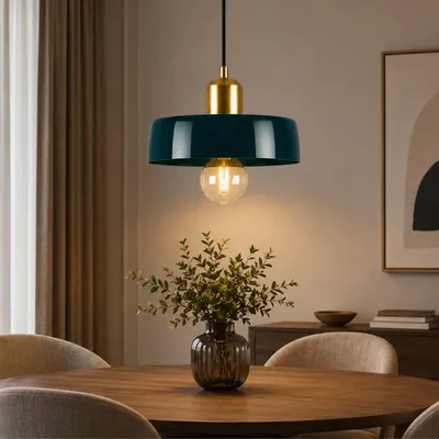 Produktbild von Opviq, Moderne Pendelleuchte, Dunkelgrün, Ø30 cm, E27, 40W, Metallkörper