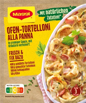 Produktbild von Maggi Fix für Ofen Tortelloni alla Panna mit Kräutern verfeinert 36g