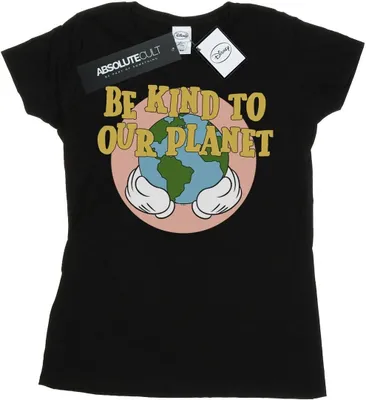 Image de Disney - "Be Kind To Our Planet" T-shirt pour femme BI32156 (XL) (Noir)