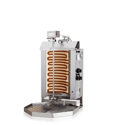 Produktbild von CHEFGASTRO Gyros Grill Elektro Motorposition oben 4 Heizzonen BxTxH 440x550x870mm