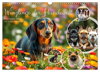 Produktbild von Winzlinge der Hundewelt (Wandkalender 2027 DIN A3 quer), CALVENDO Monatskalender