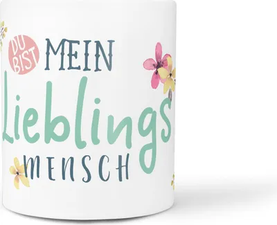 Produktbild von Kaffee-Tasse Du bist mein Lieblingsmensch Geschenk MoonWorks® weiß unisize
