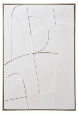 Immagine prodotto di Quadro decorativo 3D e No.1 in bianco 60x90 cm