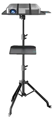 Obrázek produktu pro Stativ pro projektor, výškově nastavitelný, přenosný, 145 cm, s kolečky