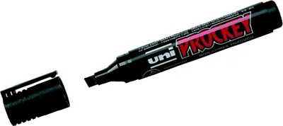 Produktbild von Marker Uni Prockey Keilspitze 3-6mm schwarz Packung mit 12 Stück
