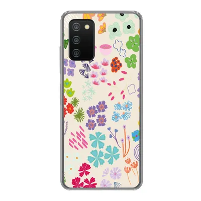Produktbild von MuchoWow® Handyhülle Schutzhülle Hülle für Samsung Galaxy A03s Blume - Muster - Anemone Silikon Softcase Handy Hülle - Schutz