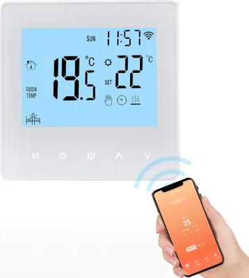 Produktbild von WiFi Smart Thermostat 3A Raumthermostat Wasserheizungsgeräte Fußbodenheizung, LCD-Display, APP-Steuerung, Manueller/automatischer Modus