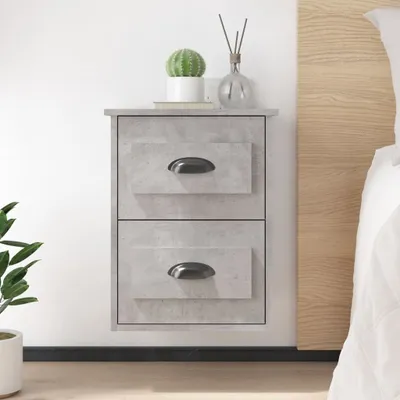 Obrázok produktu pre vidaXL Nástenné nočné stolíky 2 ks. Betónová sivá 41,5x36x53 cm