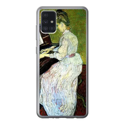 Produktbild von MuchoWow® Handyhülle Schutzhülle Hülle für Samsung Galaxy A52 5G Marguerite Gachet am Klavier - Vincent van Gogh Silikon Softcase Handy Hülle - Umschlag