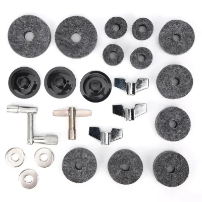 Image de Tampon de feutre de batterie,Kit de tampons de feutre de batterie,Tampon de feutre de cymbale,Rondelle de feutre de cymbale,Tampon de feutre de cymbale de batterie,Pièces de cymbale de batterie
