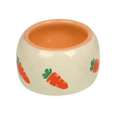 Image de Nobby mangeoire céramique "CARROT" 125 ml beige / orange