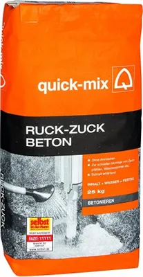 Produktbild von Quick Mix Ruck-Zuck 25kg Schnellbeton Fertiggemisch