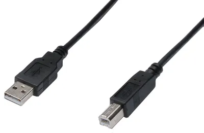 Produktbild von DIGITUS USB 2.0 Anschlusskabel USB-A - USB-B Stecker 0,5 m