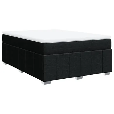 Immagine prodotto di vidaXL Letto a molle con materasso nero 140x200 cm in tessuto