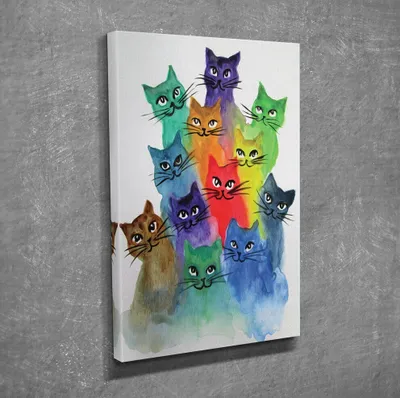 Obrázok produktu pre Wallity, DC166- MJS1362, Farebné, Maľba na plátne, 30 x 40 cm, 100% plátno