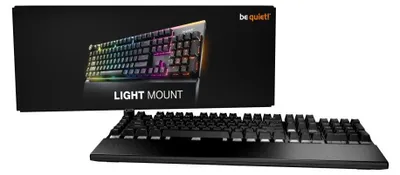 Obrázok produktu pre be quiet! Light Mount Silent Linear US ANSI, Kábel, USB, Mechanický spínač kláves, QWERTY, RGB LED, Čierna
