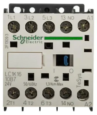 Imagen del producto de Contactador de 16A, 3 polos, 24V AC, modelo LC1K1610B7