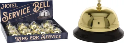 Produktbild von Elegante Tischuhr aus goldenem Metall mit schwarzem Sockel